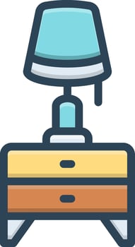 Color icon for lamp vector