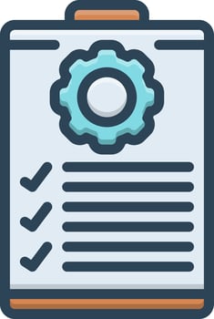 Color icon for requirement vector