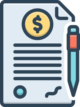 Color icon for agreement vector