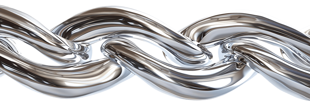 Abstract Silver Waves Flowing on a Transparent Background, Abstract Shiny Liquid Metal Swirls, Silver Metallic Abstract Background png