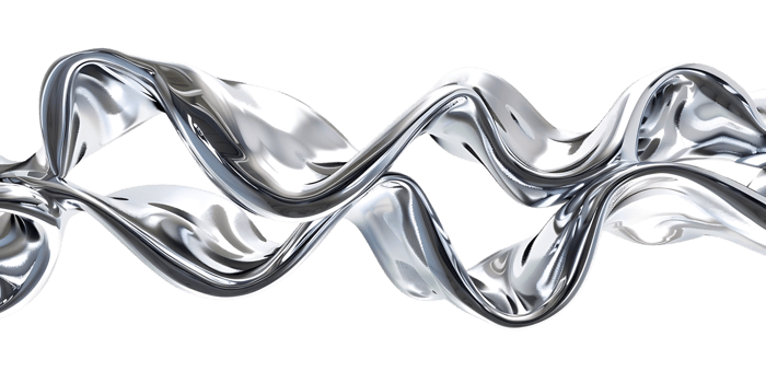 Abstract Silver Wavy Lines with a Transparent Background png