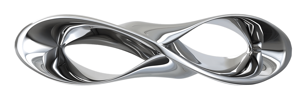 The Intertwined Metal Sculpture with a Transparent Background An Abstract Exploration of Form and Infinity png