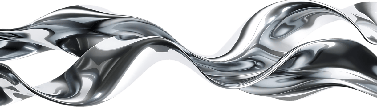 Abstract Silver Liquid Waves with a Transparent Background A Mesmerizing Visual Representation of Fluidity and Movement png