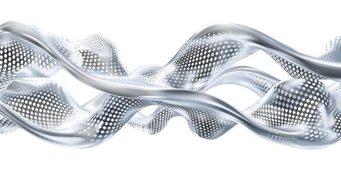 Abstract Silver Wave with Dotted Texture on Transparent Background png
