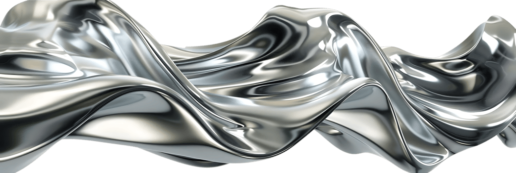 Abstract Liquid Metal Waves Flowing on a Transparent Background png