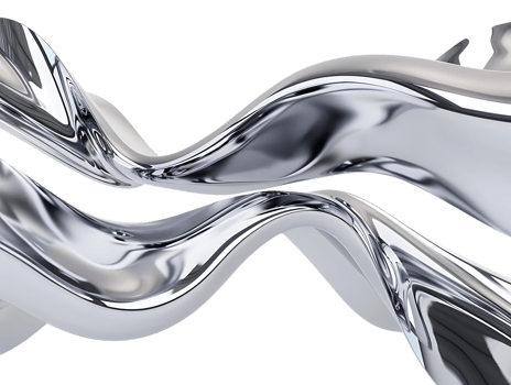 Abstract Shiny Metallic Waves Flowing Dynamically with Transparent Background png