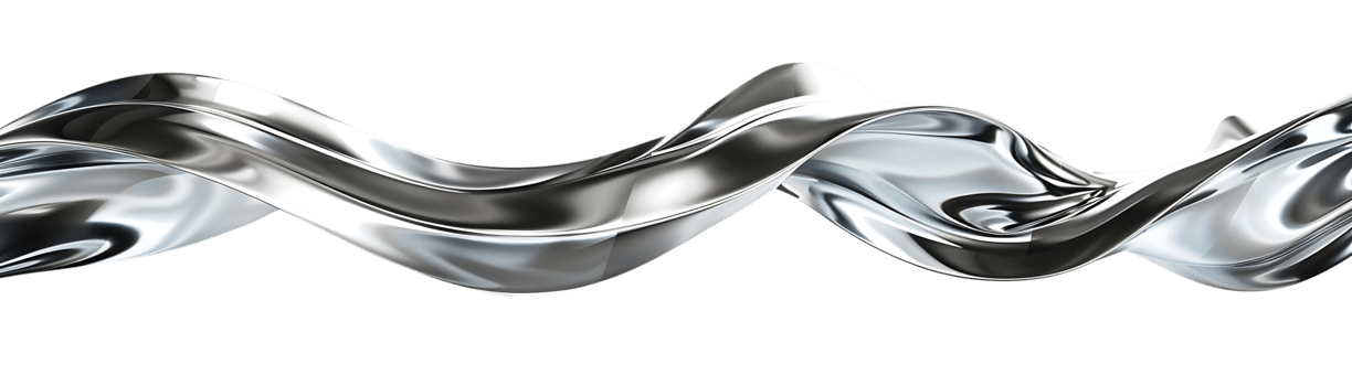 Silver Liquid Flowing with a Transparent Background png