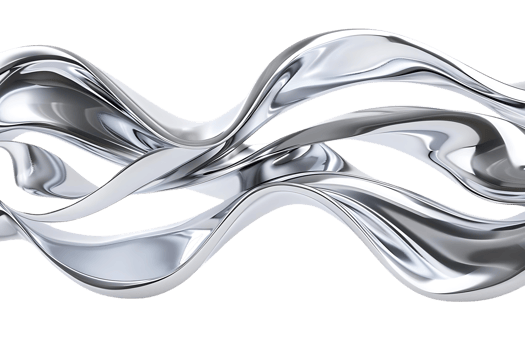 Abstract Silver Waves with Transparent Background A Modern and Elegant Design png