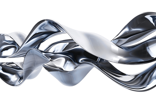 Abstract Liquid Metal Swirls with a Transparent Background, Creating an Elegant and Modern Design for Your Project png