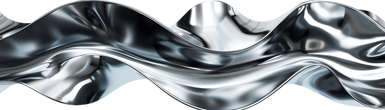 Metallic Waves Flowing Seamlessly with a Transparent Background png