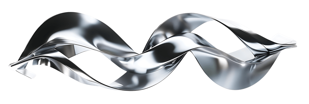 Metallic Abstract Form With a Transparent Background, a Shiny and Modern Design Element png