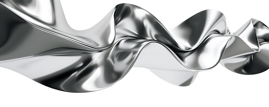 Metallic Waves Dance with a Transparent Background, A Shiny Abstract Form png