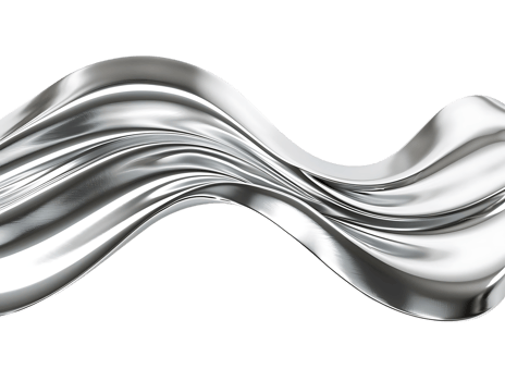 Silver Fabric Drapes Gracefully with a Transparent Background, Creating a Stunning Visual Effect png