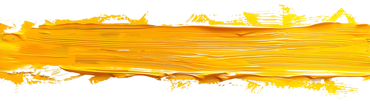 Bright Yellow Paint Stroke on Transparent Background, a Vibrant and Abstract Design Element png