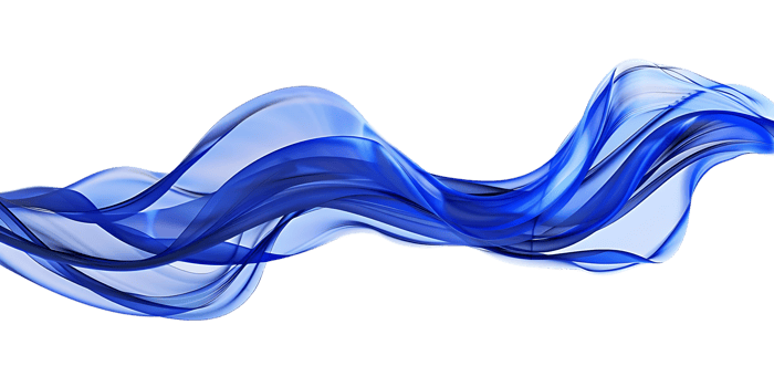 Abstract Blue Waves Flowing Through Transparent Background png