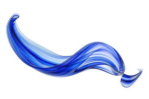 Abstract Blue Wave with Transparent Background A Flowing, Dynamic Design for Digital Art, Website Banners, and Social Media png