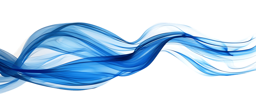 Abstract Blue Swirling Waves on a Transparent Background, A Visual Symphony of Color and Form png