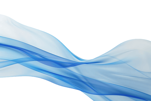 Blue and White Waves Flowing on a Transparent Background png