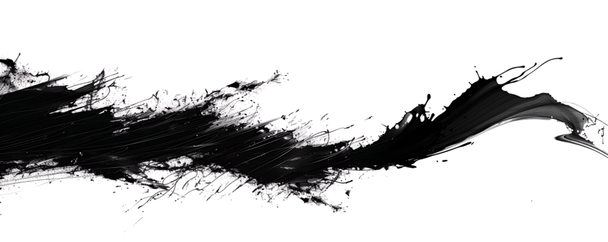 Abstract Black and White Swirl with Transparent Background, Perfect for Graphic Design and Web Design Projects png