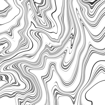 Monochrome liquid texture. Waving line background. Black marble texture png