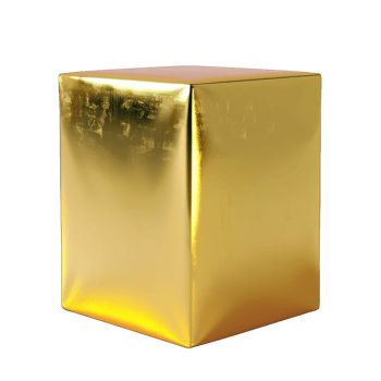 a golden gift transparent background png
