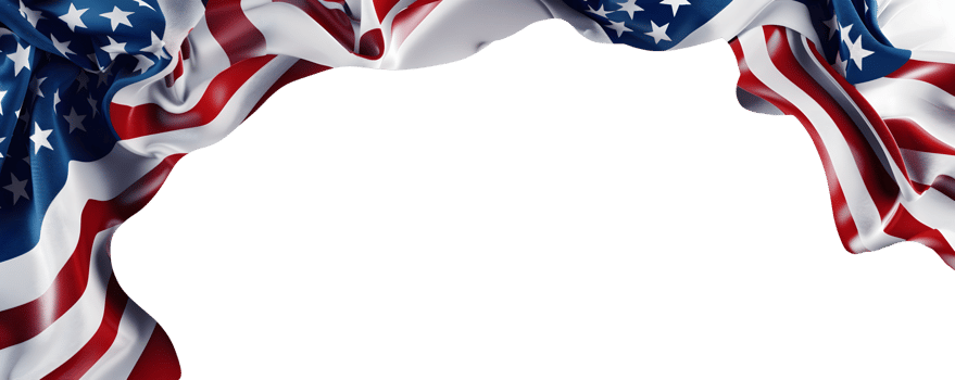 American Flag Edges in Motion No Background Suitable for Banners png