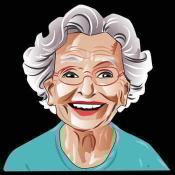 Smiling Grandma Illustration vector