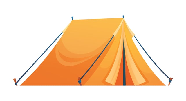 Camping tent illustration isolated on white background vector