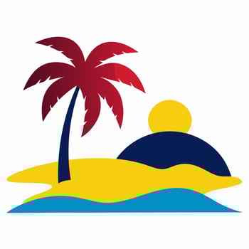 Sea beach illustration vector