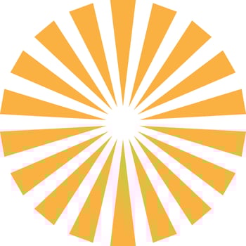 Sunbeam icon isolated on white background . Yellow sunburst icon . illustration vector