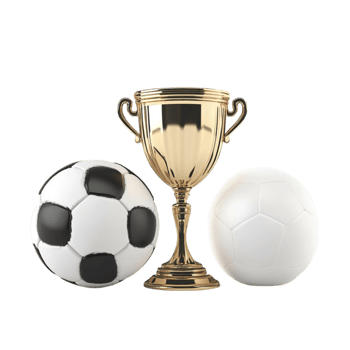 Gold Trophy Cup with Soccer Ball AI-Generative png
