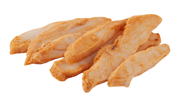 Chicken pieces breast slices cut out isolated transparent background png