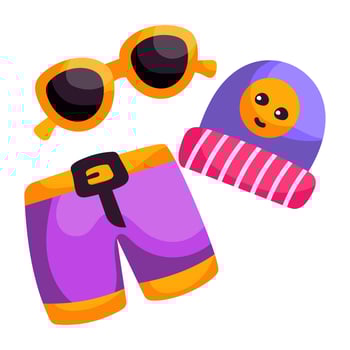 Modern design sticker of fashion accessories vector