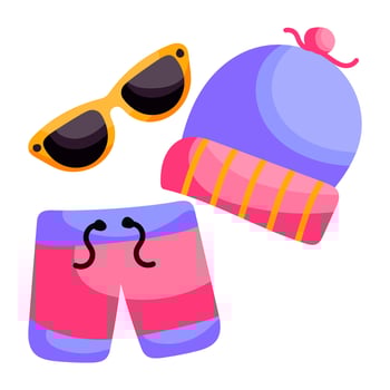 Modern design sticker of fashion accessories vector
