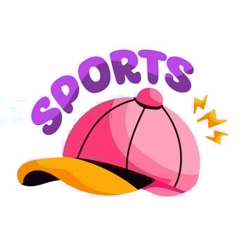An sticker design of cap, headwear accessory vector