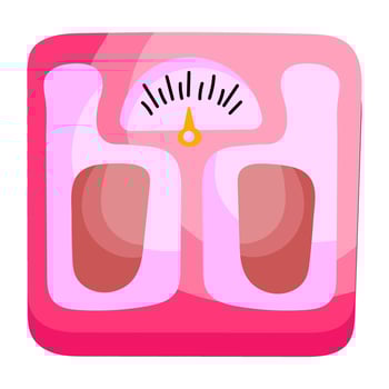 An sticker design of weight scale vector