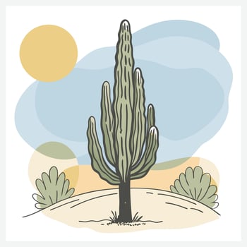 Majestic Arizona Cypress Tree Illustration vector