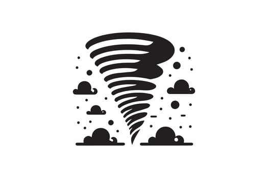 Tornado icon illustration on white background vector