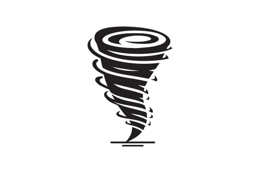 Tornado icon illustration on white background vector