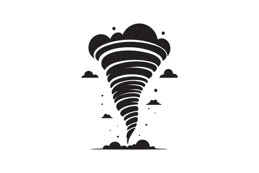 Tornado icon illustration on white background vector