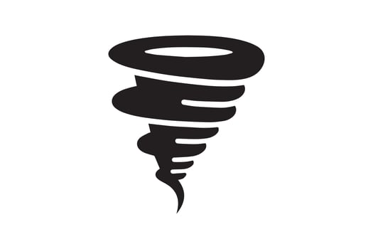 Tornado icon illustration on white background vector