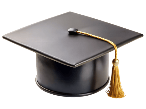 graduation cap with gold tassel transparent png