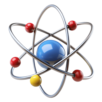 atom model representing science transparent png