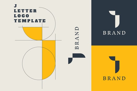 Minimal modern monogram type j letter logo. J letter logo template vector
