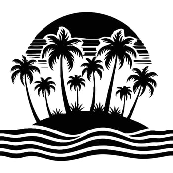 Palm Tree Silhouette art vector