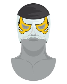 A cartoon lucha libre mask on a white background vector