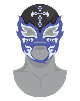 mexican wrestling mask purple isolated vector