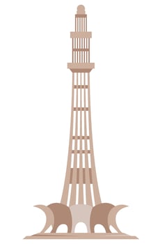 The tower of pakistan vector