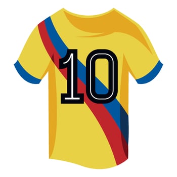 Colombia soccer jersey illustration vector