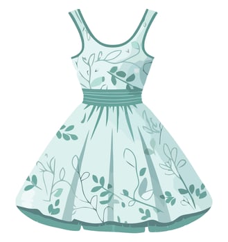 A dress with leaves on it vector